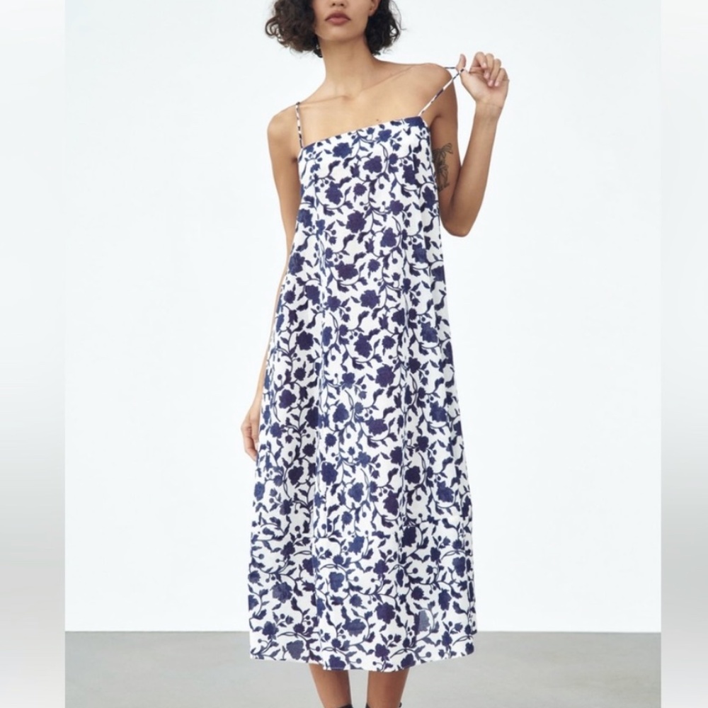 Single 🔥Zara limited edition printed cotton dress you must have - Picture 1 of 8